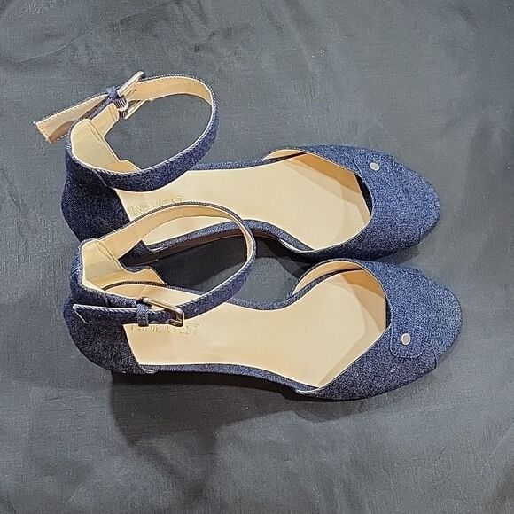 BRAND NEW NINE WEST PATIAN PEEP TOE WEDGE SANDAL - Picture 12 of 14